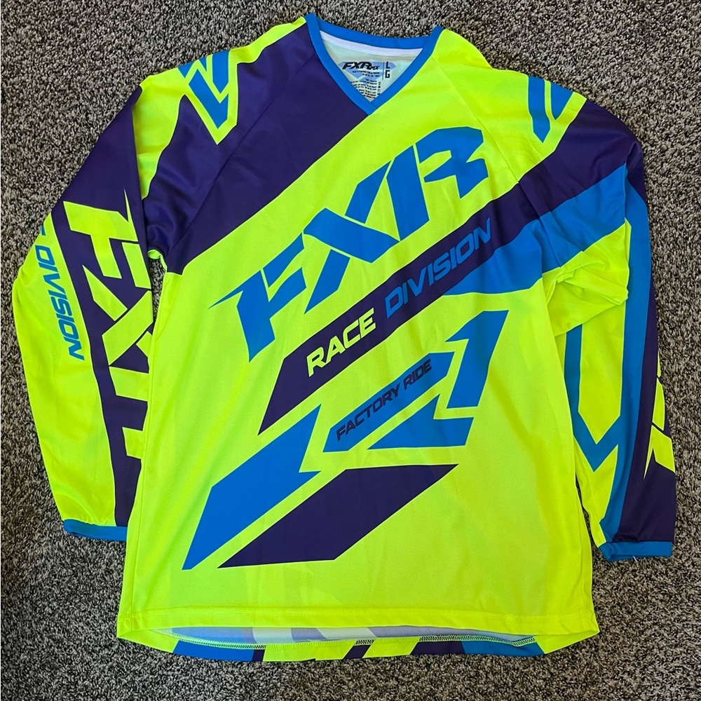 FXR Race Division Neon Yellow, Blue and Purple